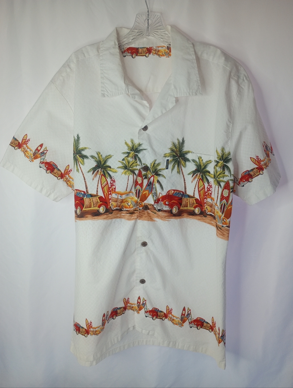 *Vintage Car Palmware Button Down Hawaiian Shirt